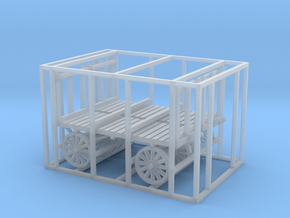 Railroad Baggage Wagon S Scale 2 Pack 1:64 in Clear Ultra Fine Detail Plastic