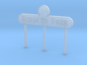 Modern Aquatic Park Sign in Clear Ultra Fine Detail Plastic