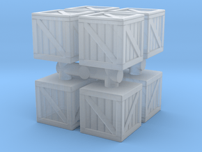 Wood crate prop (x8) 1/160 in Clear Ultra Fine Detail Plastic