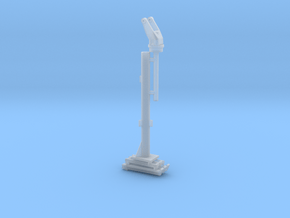 1/10 scale M2 Browning (50 cal') pedestal in Clear Ultra Fine Detail Plastic