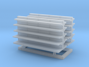 Grocery Shelf  01. 1:87 Scale (HO) in Clear Ultra Fine Detail Plastic