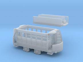 N Gauge Freelance Horse Tram in Clear Ultra Fine Detail Plastic