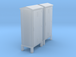 Electrical Cabinet With Legs 1-87 HO Scale in Clear Ultra Fine Detail Plastic
