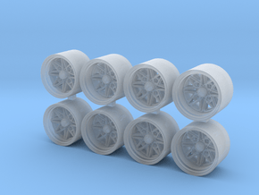 Equip-03 7-0 7x5mm 1/64 Wheels in Clear Ultra Fine Detail Plastic