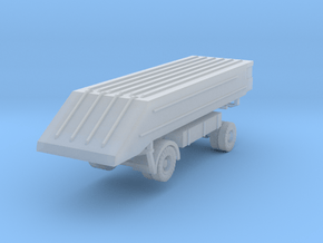 1/100 German trailer for Pontoons in Clear Ultra Fine Detail Plastic
