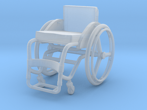 Wheelchair 02. 1:24 Scale in Clear Ultra Fine Detail Plastic
