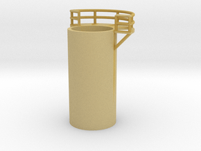 'N Scale' - 10' Distillation Tower - Middle-Left in Tan Fine Detail Plastic