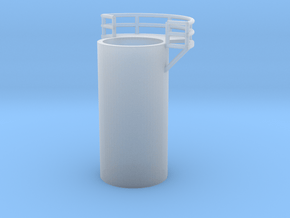 'N Scale' - 10' Distillation Tower - Middle-Left in Clear Ultra Fine Detail Plastic