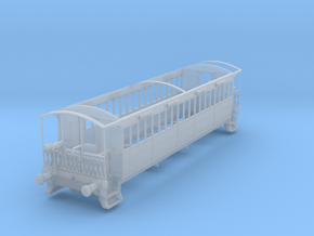 4mm Wisbech and Upwell bogie coach in Clear Ultra Fine Detail Plastic