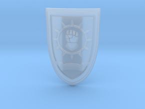 Heraldic Fist Shield in Clear Ultra Fine Detail Plastic