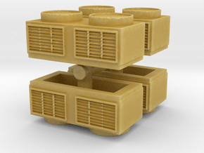 Rooftop Air Conditioning Unit (x4) 1/144 in Tan Fine Detail Plastic
