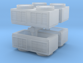 Rooftop Air Conditioning Unit (x4) 1/144 in Clear Ultra Fine Detail Plastic