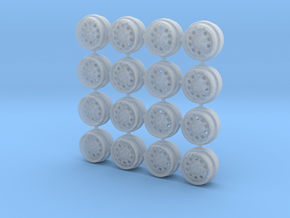 1/64 scale Lancia 037 wheels 8mm Dia - 4 sets in Clear Ultra Fine Detail Plastic