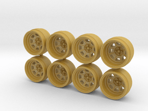 D Racing 8-0 Hot Wheels Rims in Tan Fine Detail Plastic