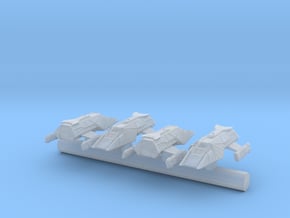 Klingon Shuttlecraft 1/1000 scale 0.4" in Clear Ultra Fine Detail Plastic
