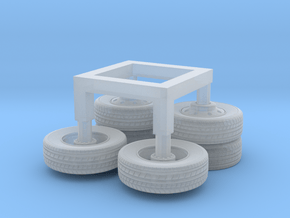 1/160 Generic Wheel Sets in Clear Ultra Fine Detail Plastic