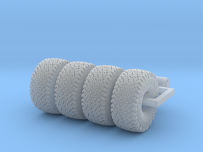 1/64 44-18.5R15 MT Baja Belt tires & rims  in Clear Ultra Fine Detail Plastic