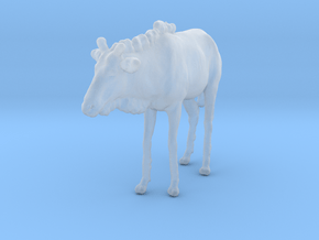 Blue Wildebeest 1:64 Standing Juvenile in Clear Ultra Fine Detail Plastic