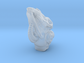 Mini Knight - Horse Skull Head in Clear Ultra Fine Detail Plastic