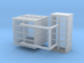 Shipping Crates - Large in Clear Ultra Fine Detail Plastic