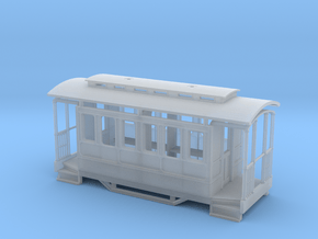 009 Tram Coach with clerestory roof                in Clear Ultra Fine Detail Plastic