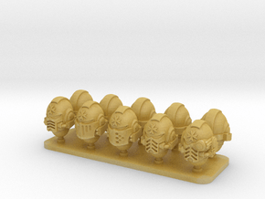 Space Templar v10 Primus Knight Style Helmets in Tan Fine Detail Plastic