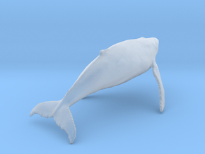 Humpback Whale 1:350 Swimming Female in Clear Ultra Fine Detail Plastic