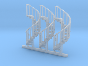 s-100fs-spiral-stairs-market-lh-x3 in Clear Ultra Fine Detail Plastic