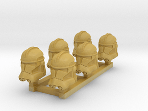 Republic Troopers v2_heads in Tan Fine Detail Plastic