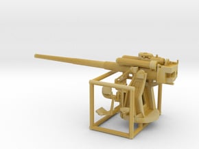 1/100 IJN Type 10 120mm Dual Purpose gun in Tan Fine Detail Plastic