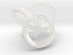 Mobius Figure 8 Knot Pendant - two sizes in Clear Ultra Fine Detail Plastic: Small