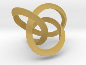 Mobius Figure 8 Knot Pendant - two sizes in Tan Fine Detail Plastic: Large