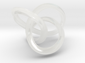 Mobius Figure 8 Knot Pendant - two sizes in Clear Ultra Fine Detail Plastic: Large
