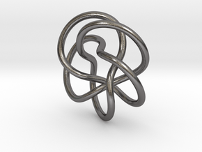 Tubular Torus Knot Pendant in Processed Stainless Steel 316L (BJT)