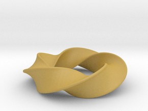 Python 3-5 Torus Knot Pendant in Tan Fine Detail Plastic