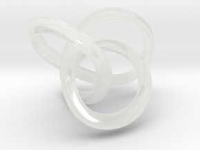Large Mobius Figure 8 Knot in Clear Ultra Fine Detail Plastic