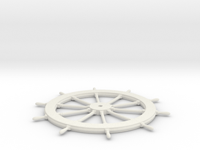 Schooner Zodiac - Steering Mechanism - Wheel in White Natural Versatile Plastic