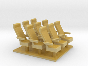 Caboose chairs X9 in Tan Fine Detail Plastic