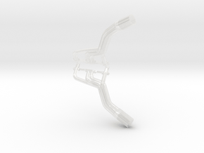 GasserHeaders style A, fits SBC in Clear Ultra Fine Detail Plastic