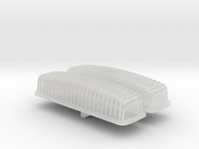 1/25 Ford Y-block Valve Covers, Ribbed in Clear Ultra Fine Detail Plastic