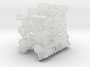 6x2 Intake (fits Revell Hemi) w/CalCustom scoops in Clear Ultra Fine Detail Plastic