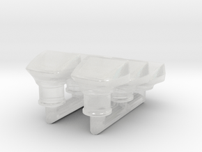1/25 Cal Custom 40-30 Wedge Scoops x6 in Clear Ultra Fine Detail Plastic