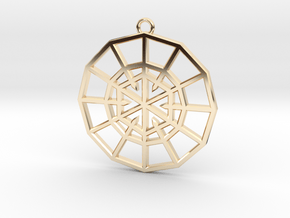 Resurrection Emblem 01 Medallion (Sacred Geometry) in 14K Yellow Gold