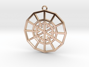 Resurrection Emblem 01 Medallion (Sacred Geometry) in 9K Rose Gold 