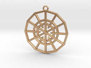 Resurrection Emblem 01 Medallion (Sacred Geometry) in Natural Bronze