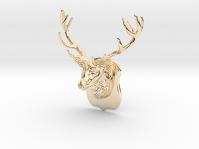 Miniature Wall Antler Decor in 14K Yellow Gold