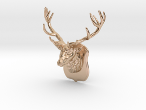 Miniature Wall Antler Decor in 9K Rose Gold 