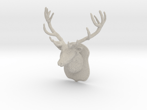Miniature Wall Antler Decor in Natural Sandstone
