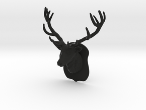 Miniature Wall Antler Decor in Black Smooth PA12
