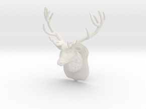 Miniature Wall Antler Decor in White Natural TPE (SLS)